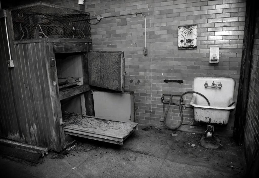 Historic medical equipment on display at the Trans Allegheny Lunatic Asylum